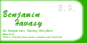 benjamin havasy business card